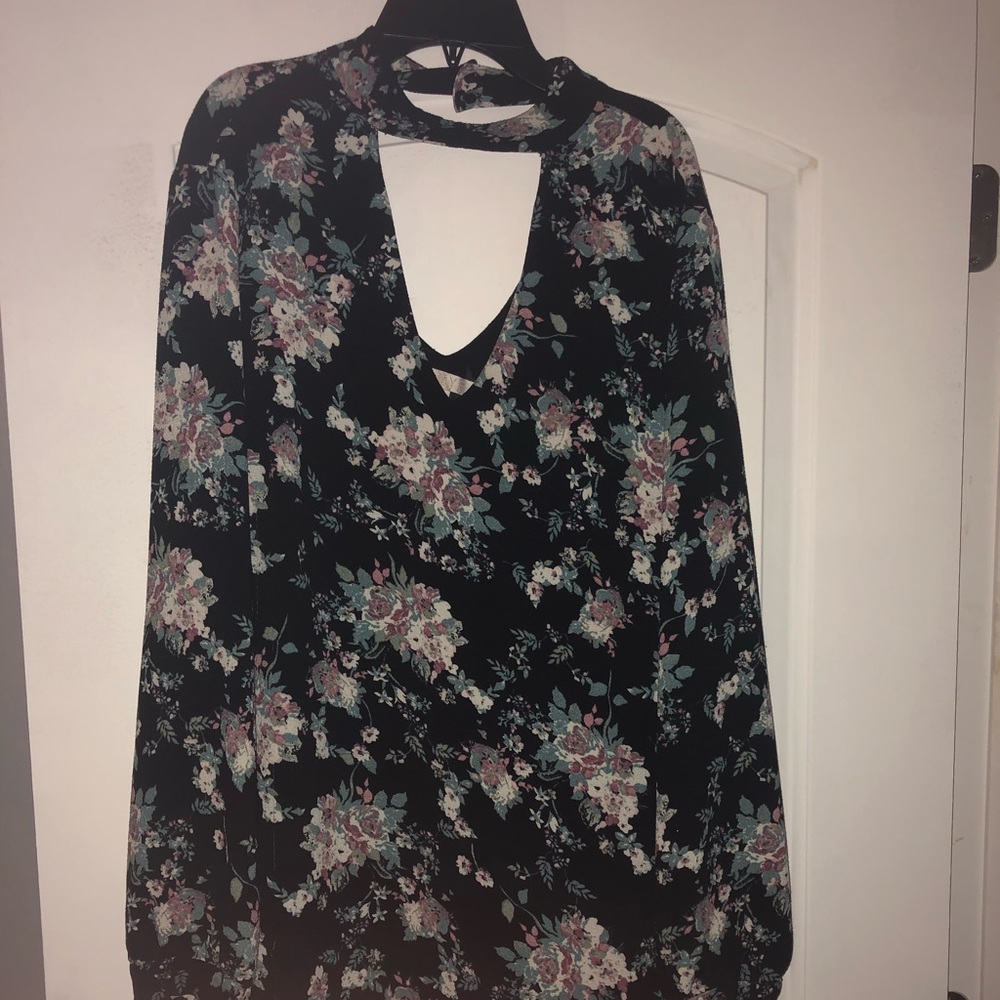 Wayf floral dress long sleeve worn once